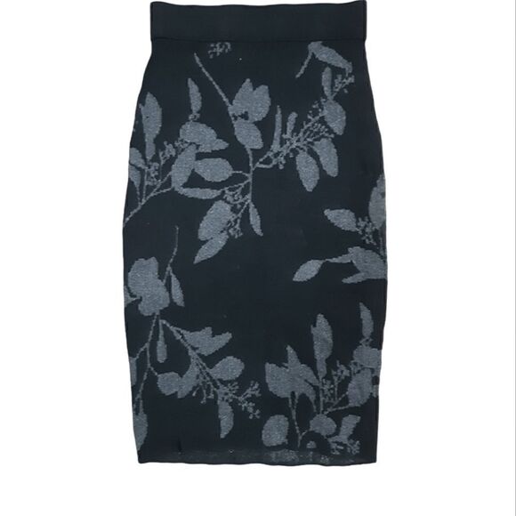 H&M Sparkle Leaves Stretchy Pencil Skirt - Picture 2 of 8